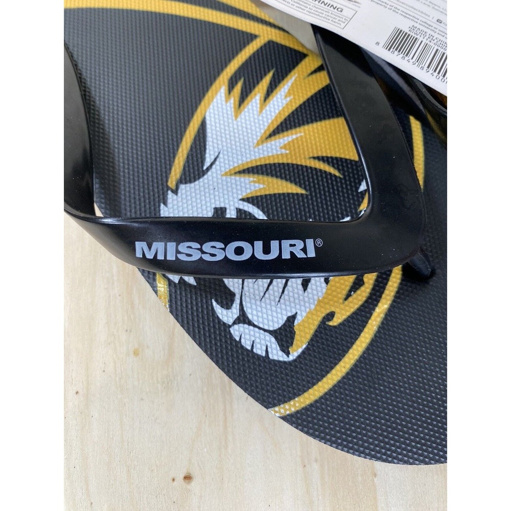 Missouri Tigers NCAA Flip Flops Team Logo College‎ NWT Various Sizes Unisex - Picture 6 of 7
